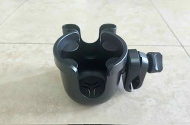 Sheer Living Wheelchair Cup Holder with Phone Holder, Clip On for Walker, Rollator, Mobility Scooter