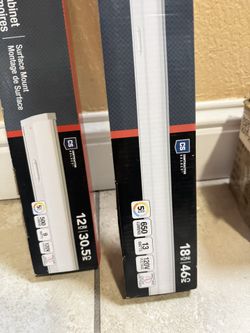   Pack Of Two Under Cabinet Lights, 18 & 12 Inch