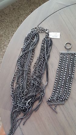 Black metal Chicos new necklace/bracelet