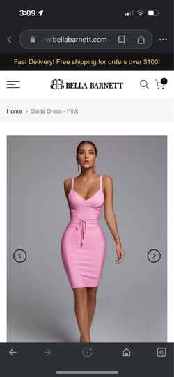 Bella Barnett Pink Dress Size M