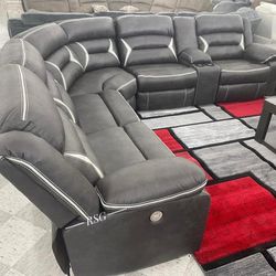 Power Reclining Sectional Couch Set ✨ Build Your Own Combination ⭐$39 Down Payment with Financing ⭐ 90 Days same as cash