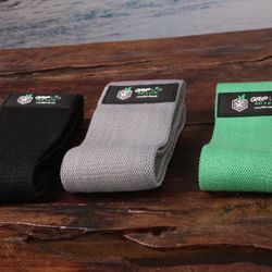 PREMIUM GRIP Life Hip Booty Bands Fabric Resistance Bands for Gym Home Workout (Set of 3)