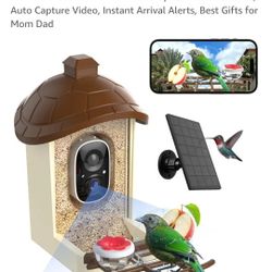 Bird Feeder with Camera, 2K HD Live Video, Smart Bird Cam Solar Powered with AI Birds Species Identification, Auto Capture Video, Instant Arrival Aler