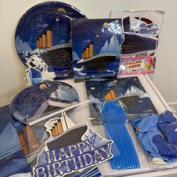 Titanic Birthday Party Supplies For 10 People 