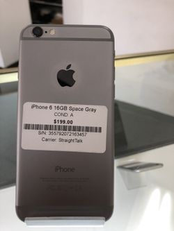 SPACE GRAY IPHONE 6 WITH 16GB! (AT&T,CRICKET,NET10,H2O,STARIGHT TALK)