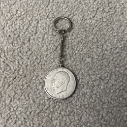 Vintage Eisenhower Bicentennial Dollar Keychain
