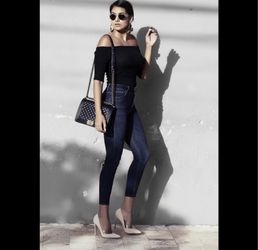 New beautiful black off shoulder tunic top for sale !!!