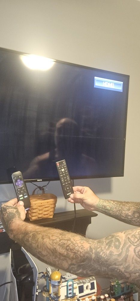 40 Inch Sanyo T.v With Roku Box And Controllers