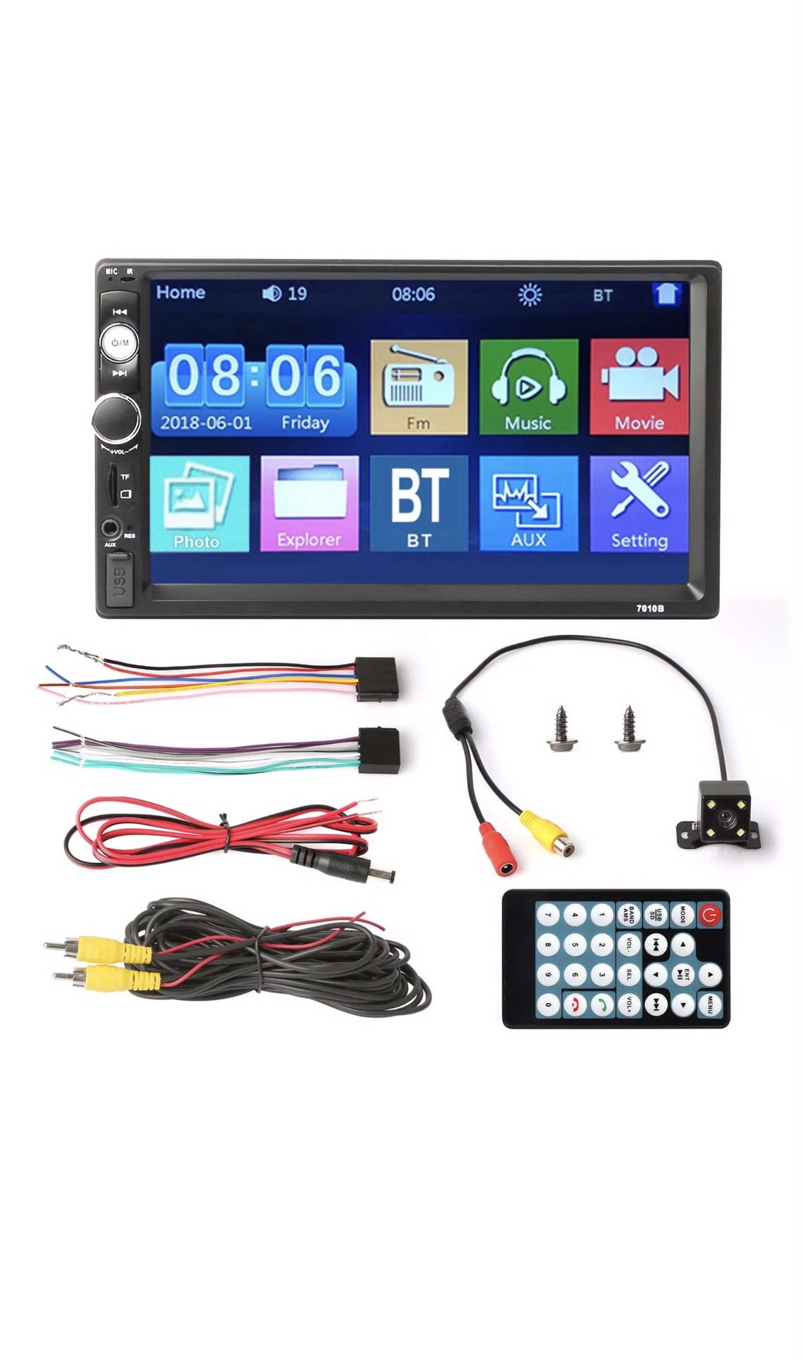 Podofo Car Stereo Double Din 7 inch HD Touch Screen Jamaica