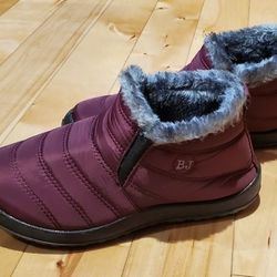 NEW BJ Purple Faux Fur Boots (40)