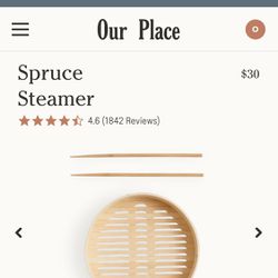Our Place Pan - Spruce Steamer accessory and 15 Paper liners