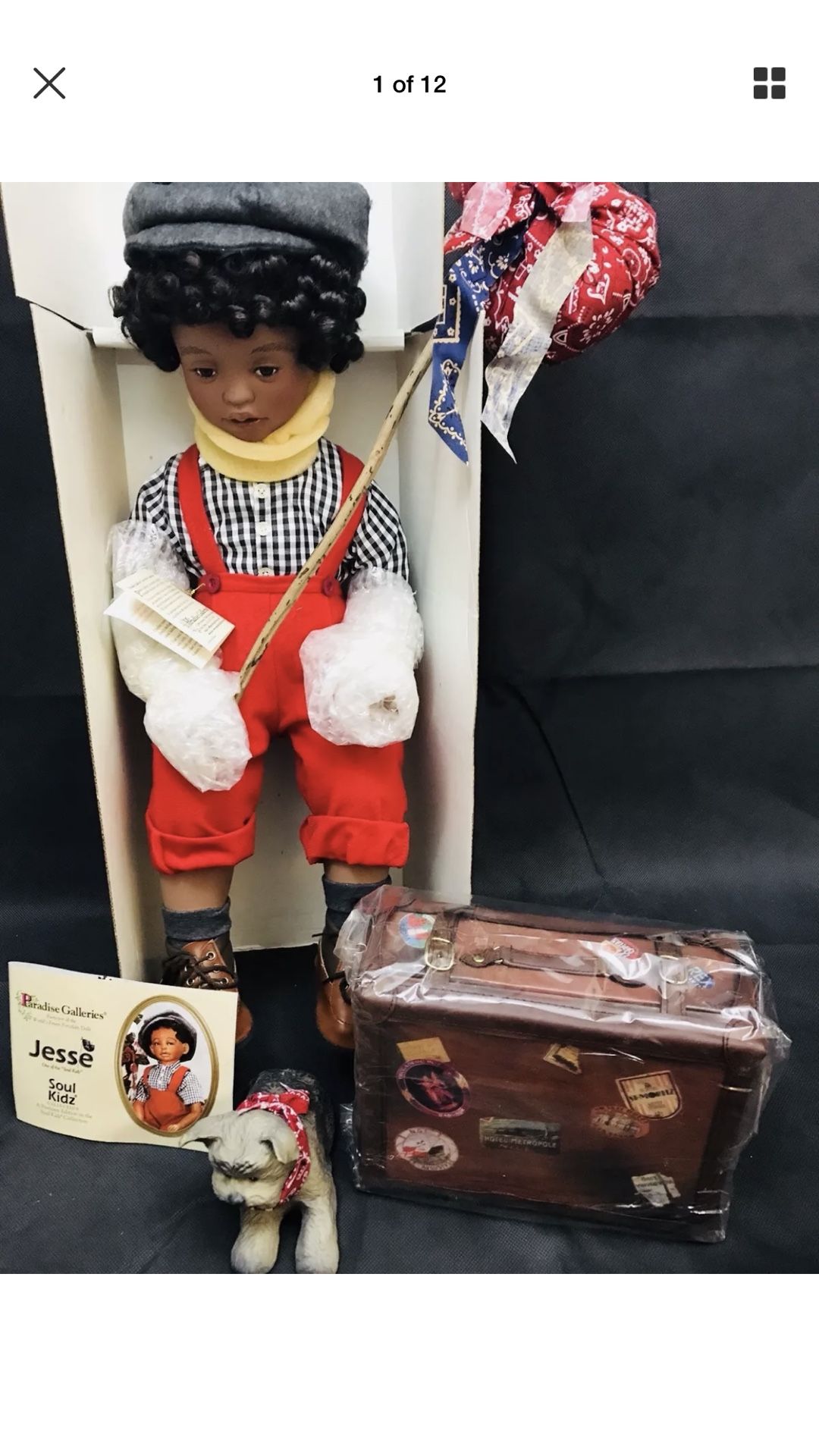 Paradise galleries Jesse soul kidz doll black African American porcelain doll