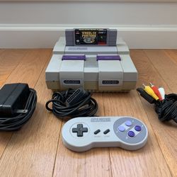 Super Nintendo SNES Console With Game And Controller 