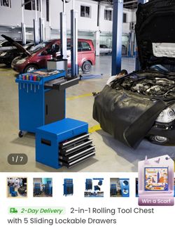 2-in-1 Rolling Tool Chest with Drawers
