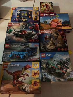 Legos new air mattress n the box  and a Shaving machine new in the box  2 ton Car lift