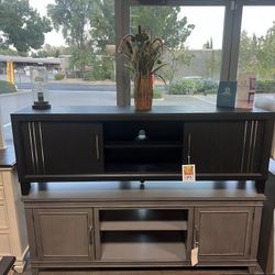 Charcoal Black 72” Tv Stand/console Table 