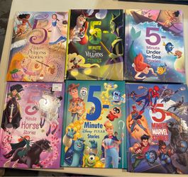 Collection of 6 hardcover Disney 5-Minute Stories