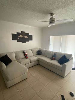 Beautiful white sectional couch