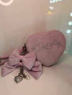 Lavender purple juicy couture heart wallet with charm