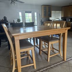 $100 Large Dining Table 4 Chairs 