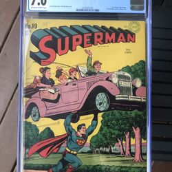 Superman #19 (1942) CGC 7.0 — O/w To White Pages; Jerry Siegel & Joe Shutter