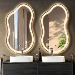 LED BATHROOM MIRROR 24"×36"  3 color dimmable