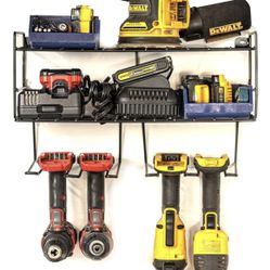 2 Pieces— 3-Layer Heavy-Duty Power Tool Organizer Wall Mount, Power Tool Storage Rack. 2 Storage Bins