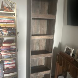 Vertical Brown Bookcase