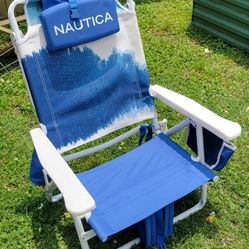Nautica Folding Beach Chair with Backpack Straps