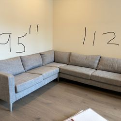 Ikea Karlstad Corner sectional sofa Gray 3 Pc