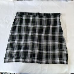 Lands End Women’s Plaid Box Pleat Skirt Size 6