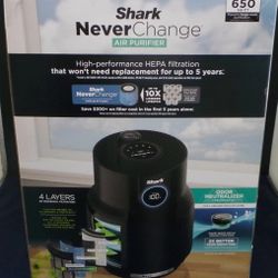 Shark Pet Pro HP152 Air Purifier for Home NeverChange for Large Room HEPA, Charcoal