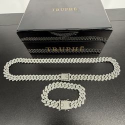 Silver Cuban Link Set – 24” Chain + 8” Bracelet | Clean Look