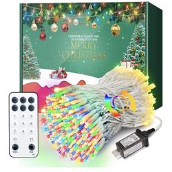 Christmas Lights with 300 LEDs, 100FT Connectable Plug in Fairy String Lights with Remote & Timer, IP65 Waterproof Lights for Yard, Garden, Christmas 