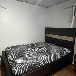 sealy posturepedic plus hybrid albany queen size mattress AND bed frame