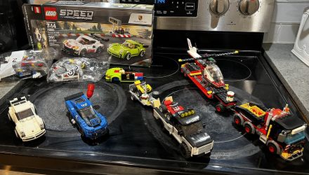 Lego Lot $80 Porsche, Camaro, Transport, Trucks