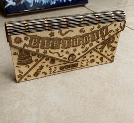 Handmade Wooden Birthday Card Envelope