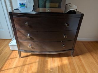 Dark brown Bernhardt three-drawer dressers (2)