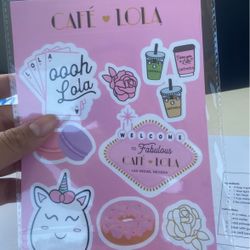 Cafe Lola Stickers 10$