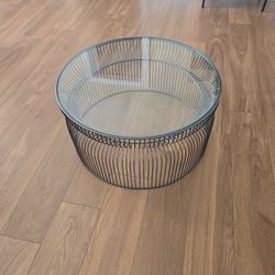 Crate And Barrel Metal And Glass Coffee Table