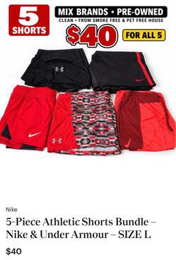 Nike & Under Armour Athletic Shorts Bundle – 5 Pairs