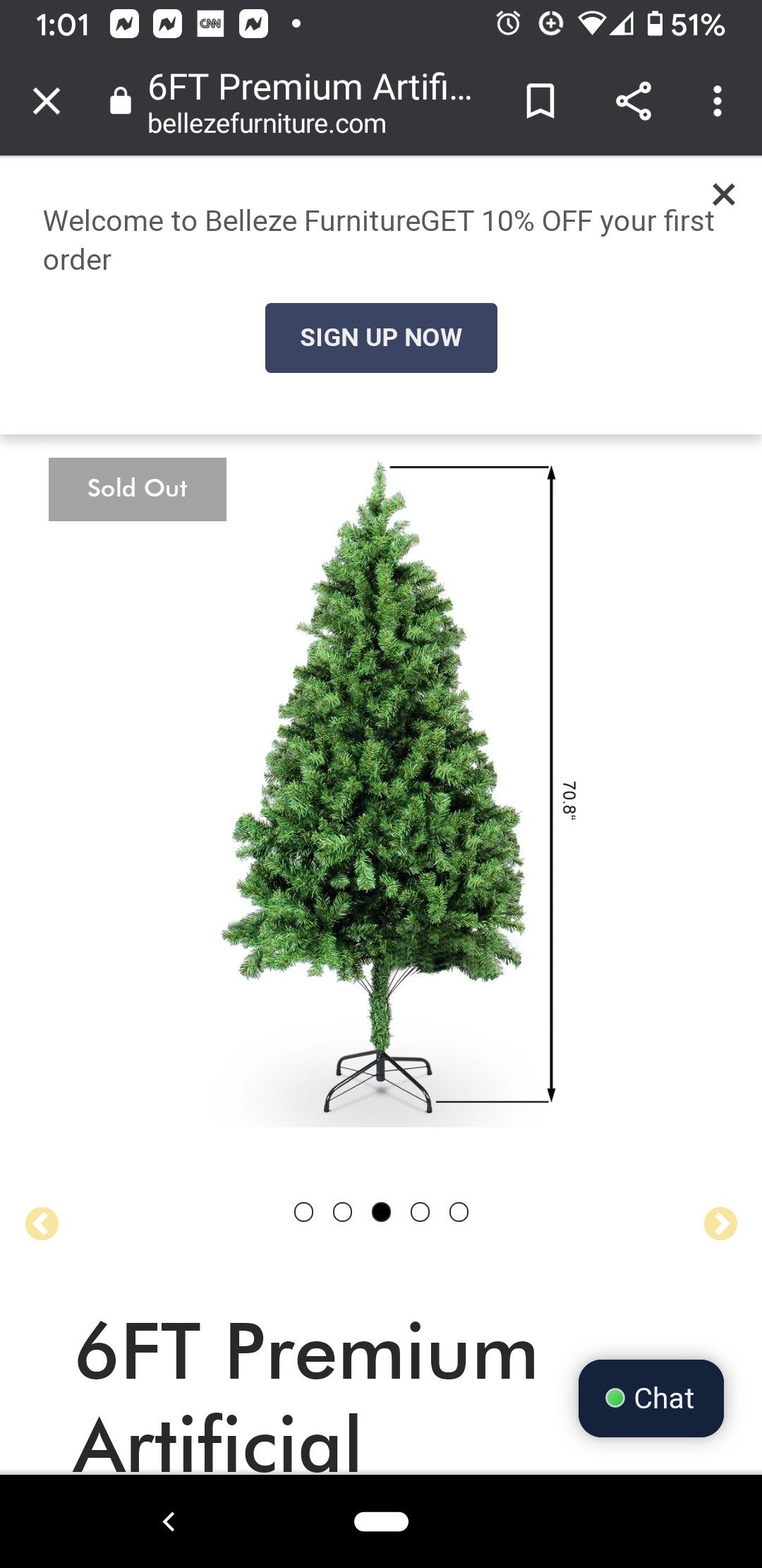 OPEN box new PRE-lighted Belleze 6ft Christmas Tree - everything in the box