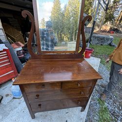Antique Cabinet Dresser 