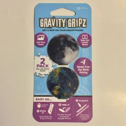 Gravity Gripz 2-Pack Set, Moon/Blue Gold Melt