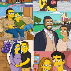Simpsons Art Frame Decor Living Room Canvas