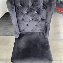 5 Black Velvet Chairs