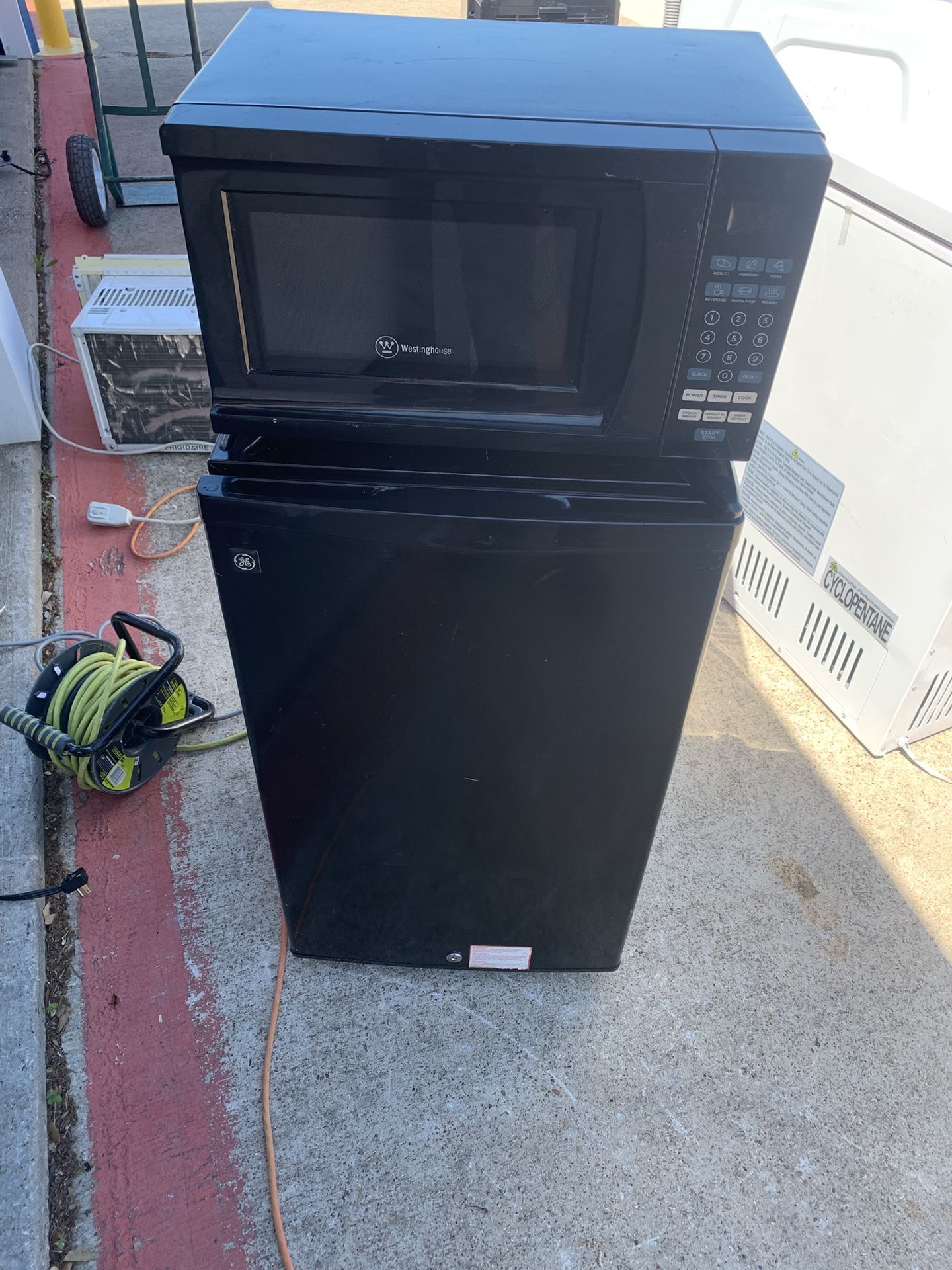 Microwave And Mini Fridge