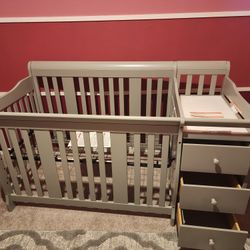 Gray Baby crib