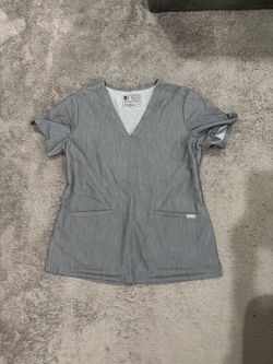 Medium FIGS Graphite Maternity Scrub Top