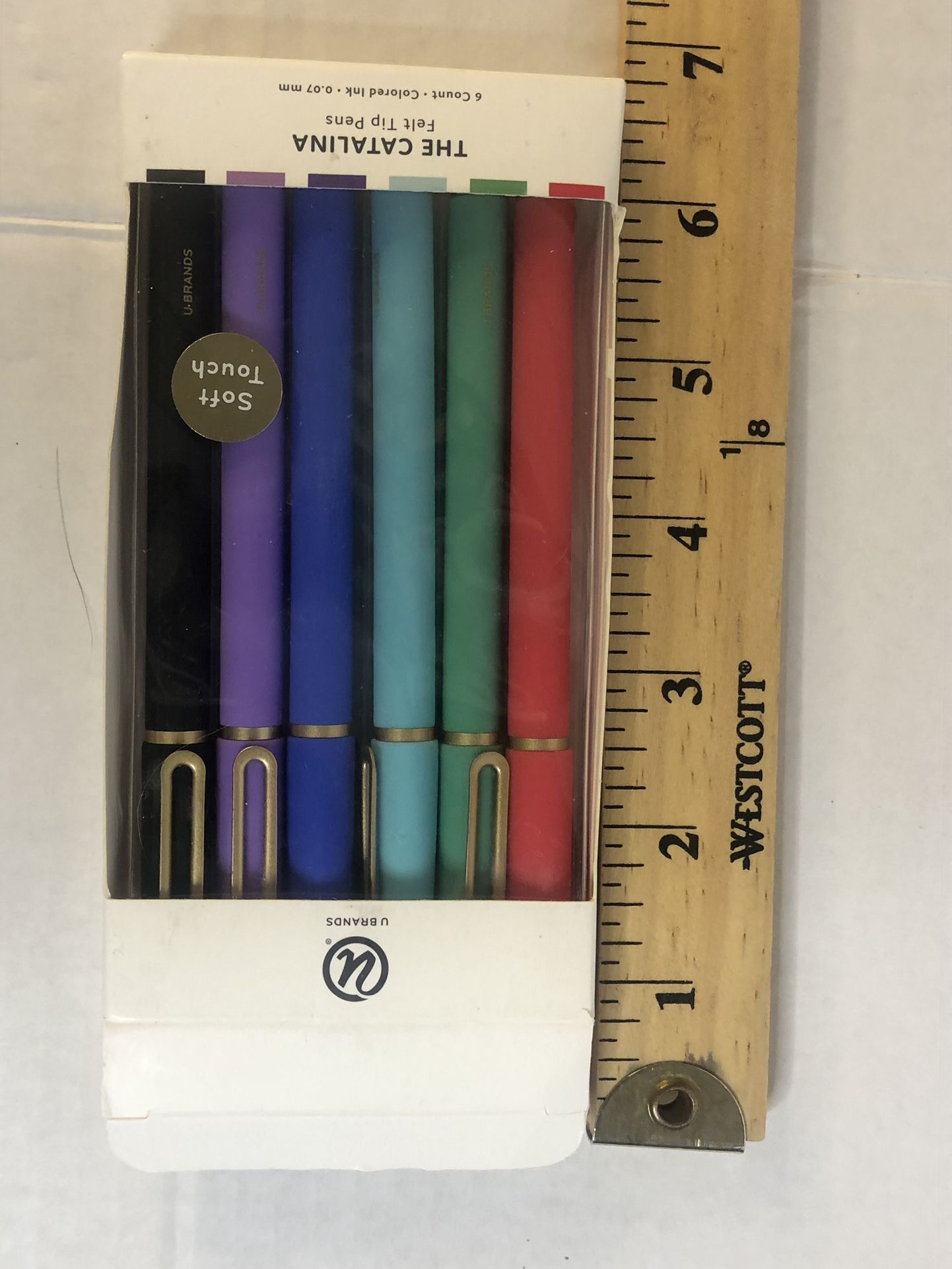 U Brands Catalina Colored Ink Felt Tip Pens, Set of 6 